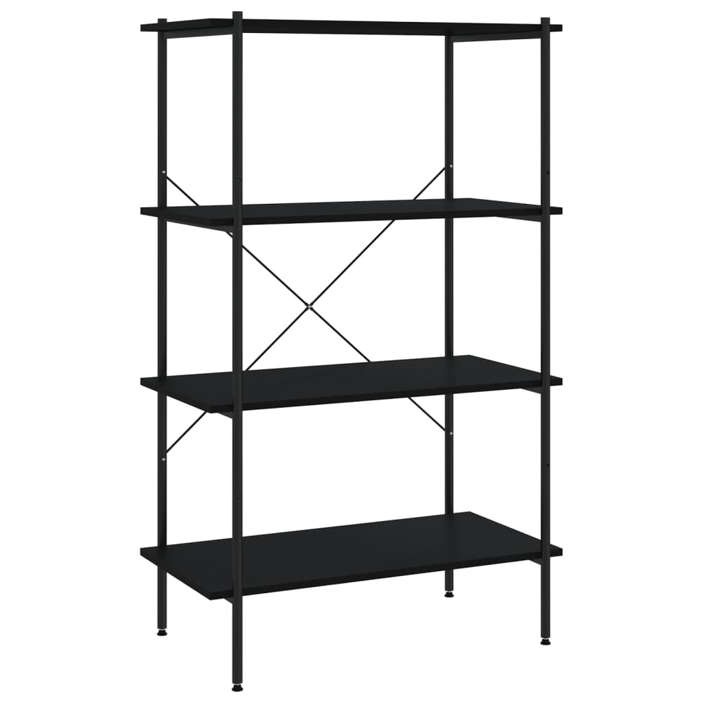 Scaffale con 4 Mensole Nero 80x40x130 cm | homemem39