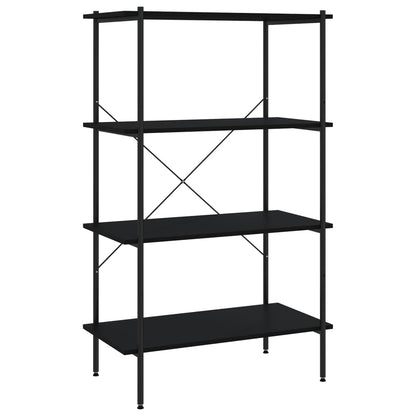 Scaffale con 4 Mensole Nero 80x40x130 cm | homemem39
