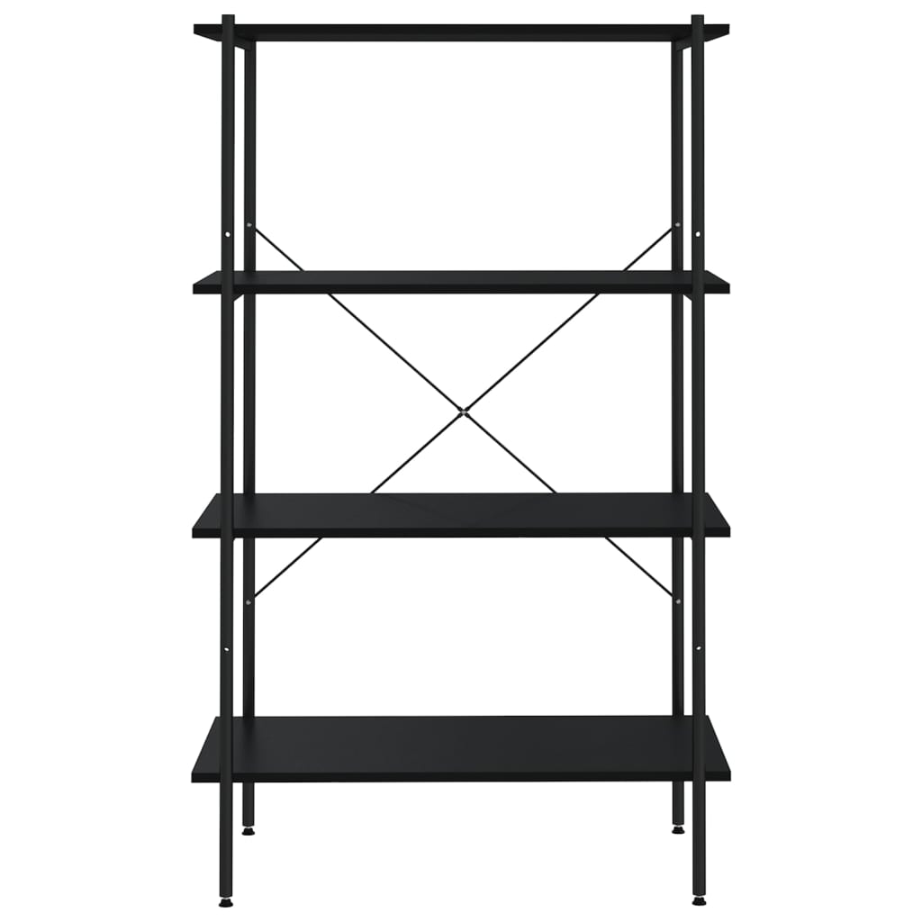 Scaffale con 4 Mensole Nero 80x40x130 cm | homemem39