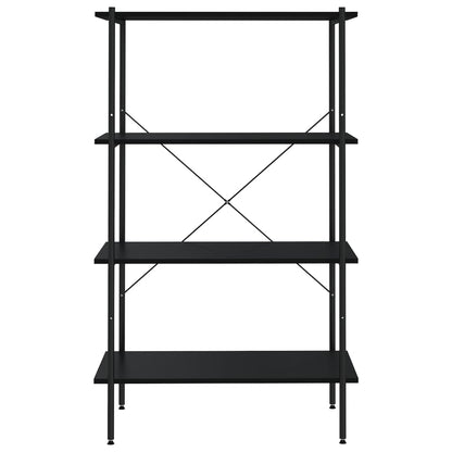 Scaffale con 4 Mensole Nero 80x40x130 cm | homemem39