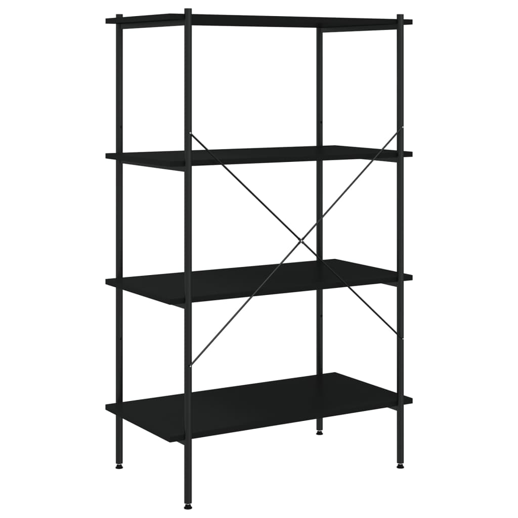 Scaffale con 4 Mensole Nero 80x40x130 cm | homemem39