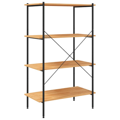 Scaffale con 4 Mensole Nero e Rovere 80x40x130 cm | homemem39