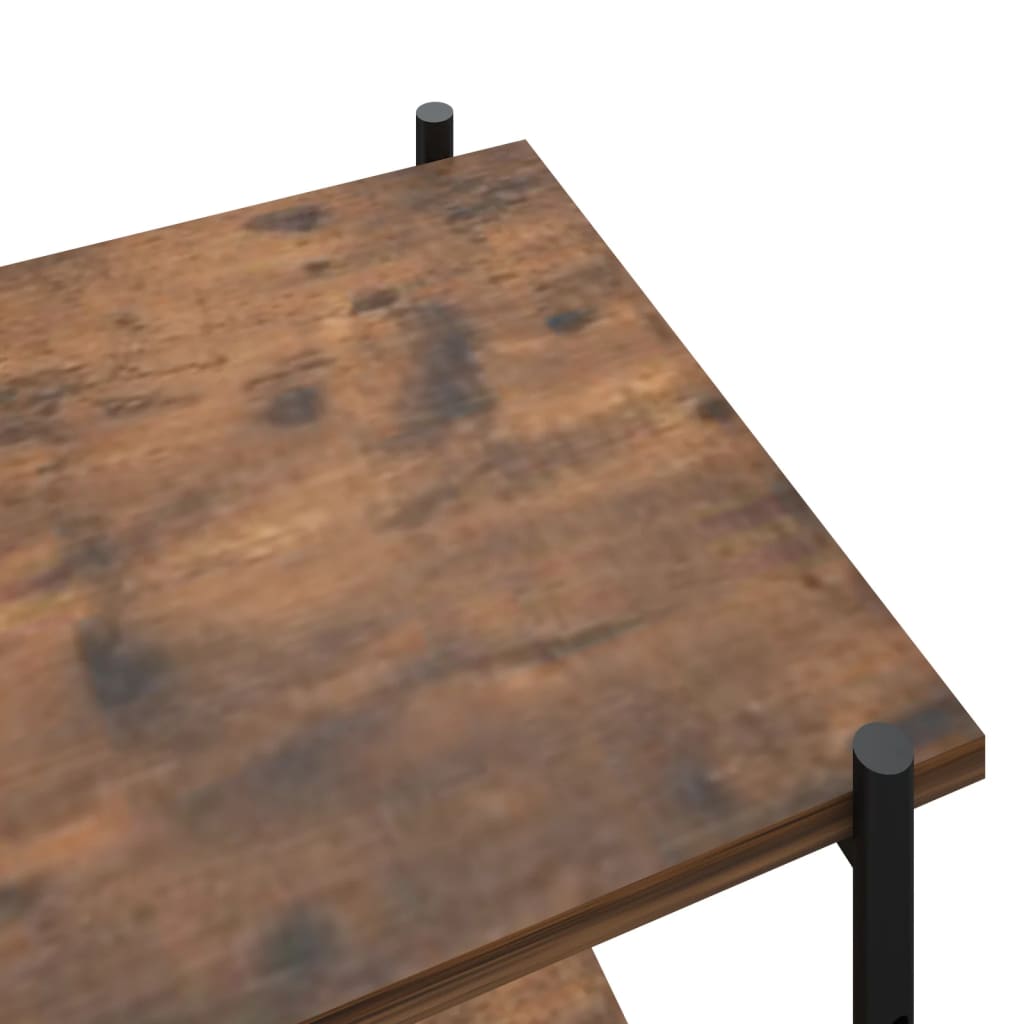 Scaffale con 4 Mensole Nero e Naturale 80x40x130 cm | homemem39