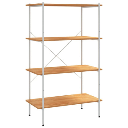 Scaffale con 4 Mensole Bianco e Rovere 80x40x130 cm | homemem39