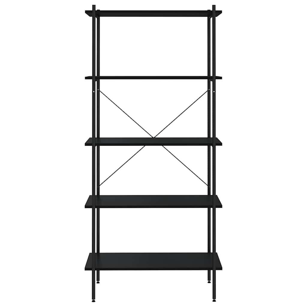 Scaffale con 5 Mensole Nero 80x40x163 cm