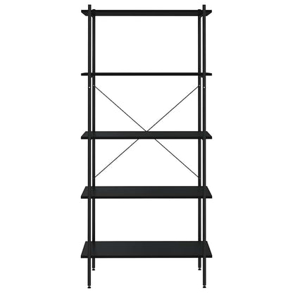 Scaffale con 5 Mensole Nero 80x40x163 cm