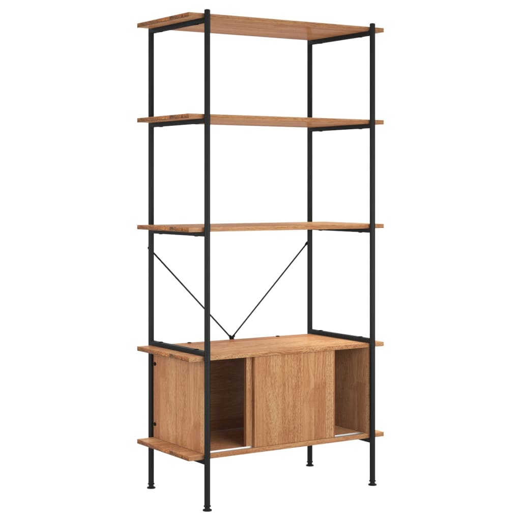 Scaffalatura 5 Livelli con Mobile 80x40x163 cm Acciaio e Legno | homemem39