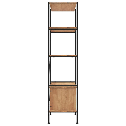 Scaffalatura 5 Livelli con Mobile 80x40x163 cm Acciaio e Legno | homemem39