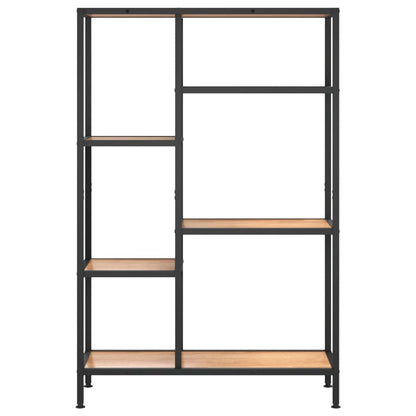 Scaffale per Libri 80x30x120 cm Acciaio e Legno Multistrato | homemem39