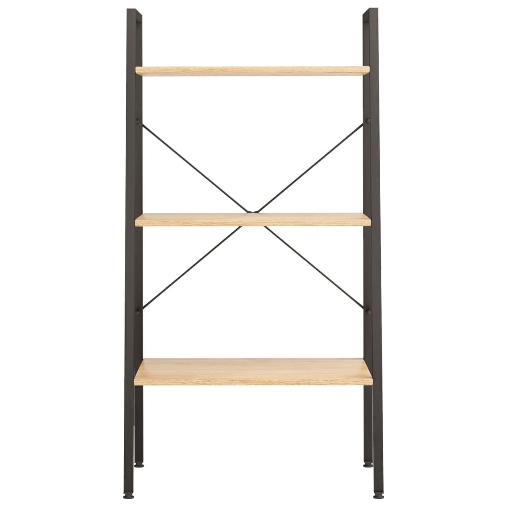 Scaffale Autoportante 3 Ripiani Marrone Chiaro Nero 56x35x108cm | homemem39