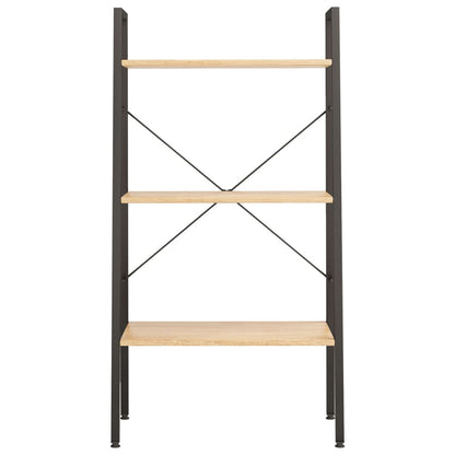 Scaffale Autoportante 3 Ripiani Marrone Chiaro Nero 56x35x108cm | homemem39