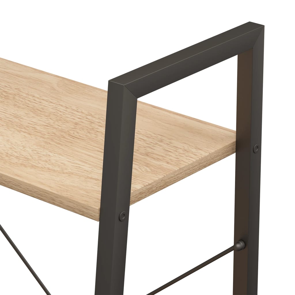 Scaffale Autoportante 3 Ripiani Marrone Chiaro Nero 56x35x108cm | homemem39