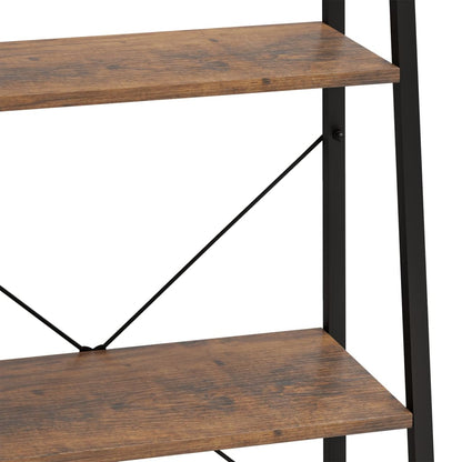 Scaffale Autoportante 3 Ripiani Marrone Scuro Nero 56x35x108 cm | homemem39