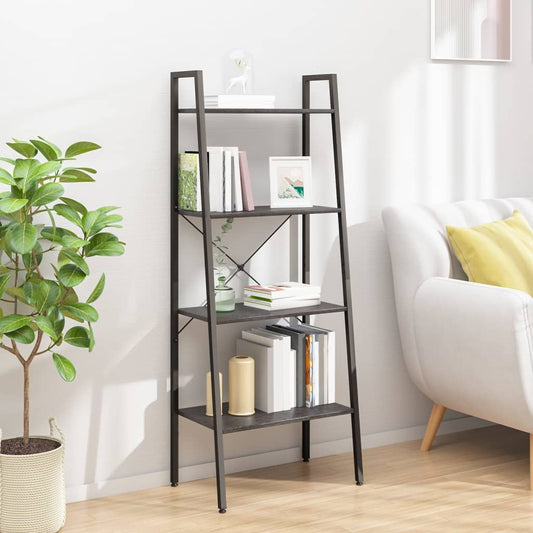 Scaffale Autoportante con 4 Ripiani Nero 56x35x140 cm | homemem39