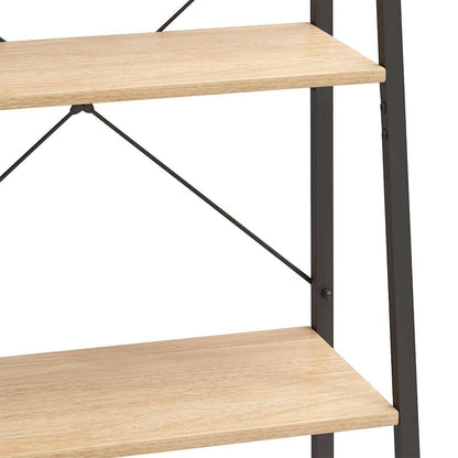 Scaffale Autoportante 5 Ripiani Marrone Chiaro Nero 56x35x174cm