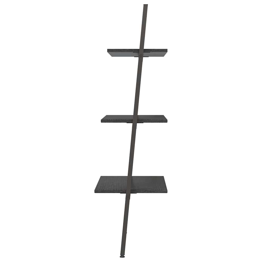 Scaffale Pendente a 3 Livelli Nero 64x34x116cm