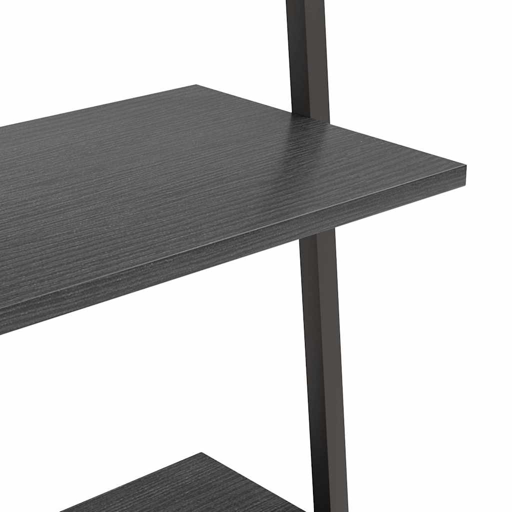 Scaffale Pendente a 3 Livelli Nero 64x34x116cm