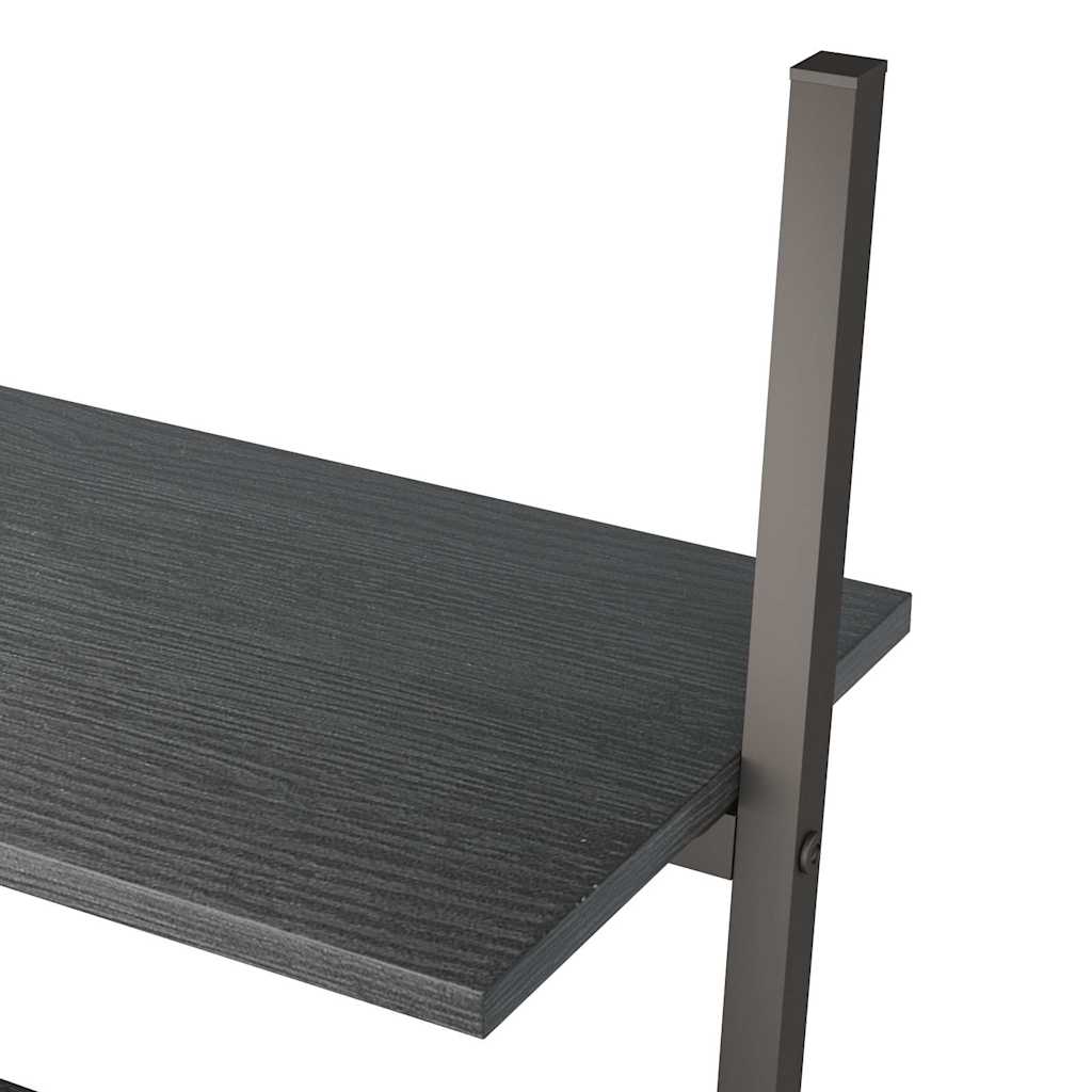 Scaffale Pendente a 3 Livelli Nero 64x34x116cm