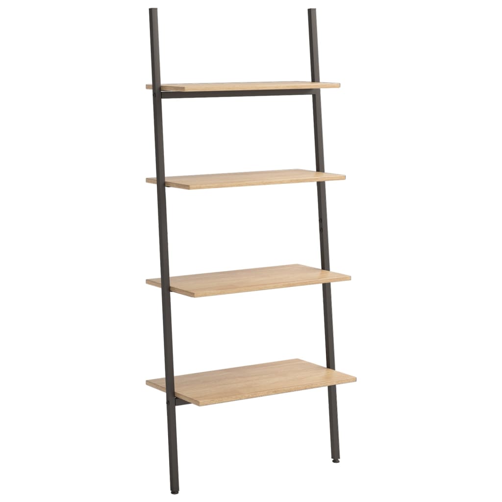 Scaffale Pendente 4 Livelli Marrone Chiaro e Nero 64x34x150,5cm | homemem39