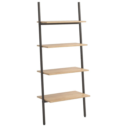 Scaffale Pendente 4 Livelli Marrone Chiaro e Nero 64x34x150,5cm | homemem39