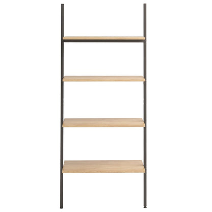 Scaffale Pendente 4 Livelli Marrone Chiaro e Nero 64x34x150,5cm | homemem39