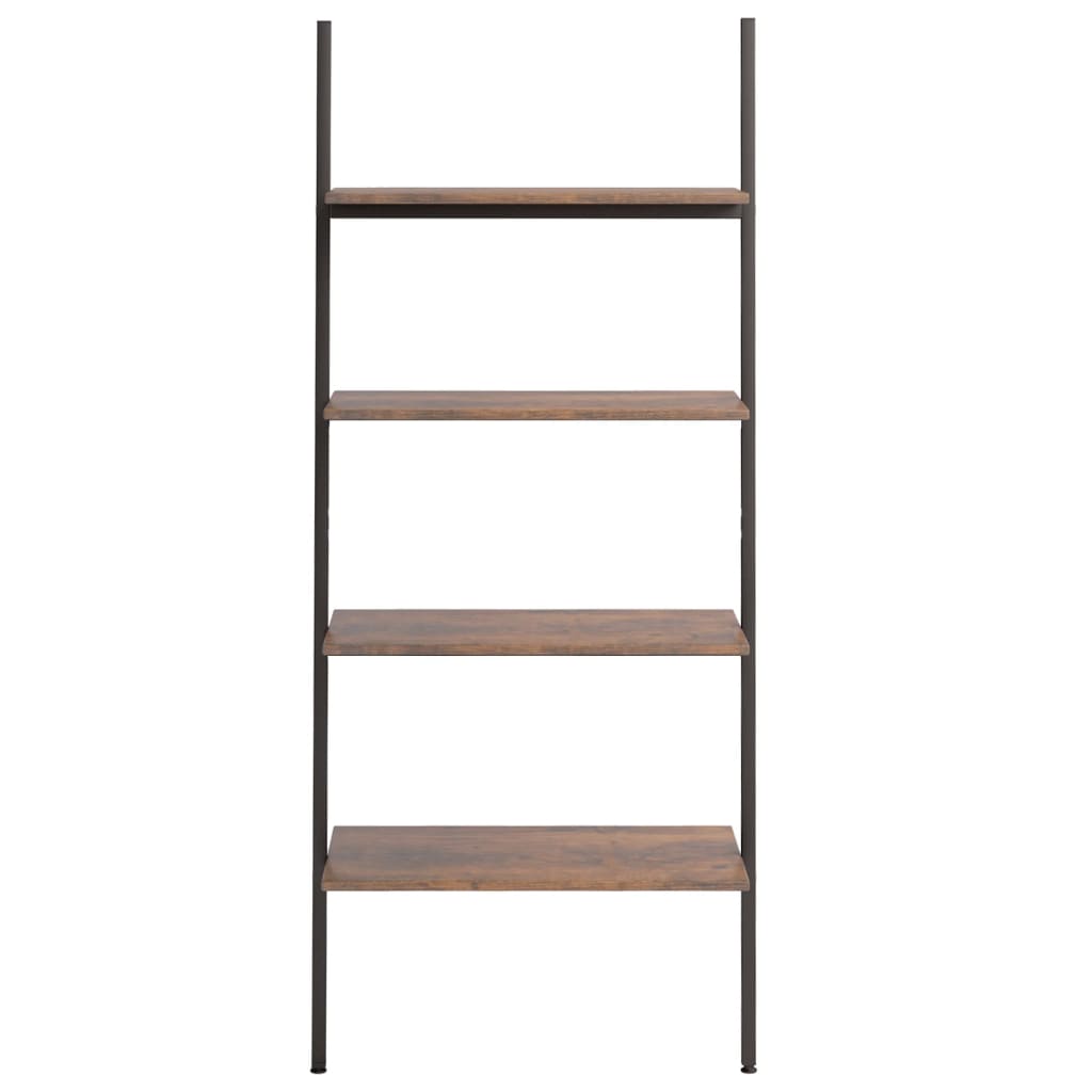 Scaffale Pendente 4 Livelli Marrone Scuro e Nero 64x34x150,5cm | homemem39