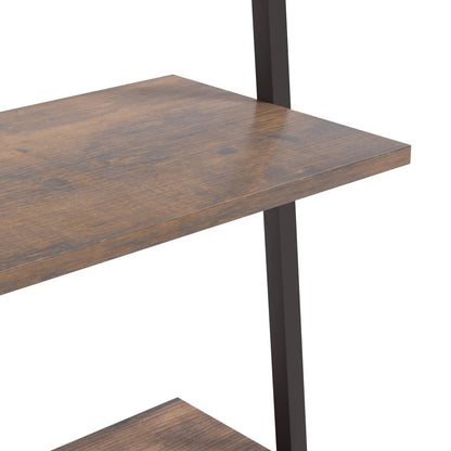 Scaffale Pendente 4 Livelli Marrone Scuro e Nero 64x34x150,5cm | homemem39