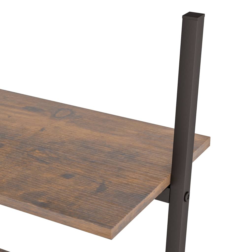 Scaffale Pendente 4 Livelli Marrone Scuro e Nero 64x34x150,5cm | homemem39