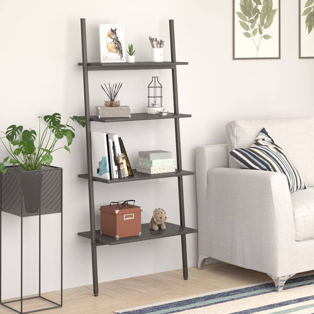 Scaffale Pendente a 4 Livelli Nero 64x34x150,5 cm | homemem39