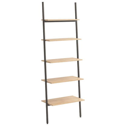 Scaffale Pendente 5 Ripiani Marrone Chiaro e Nero 64x34x185,5cm | homemem39