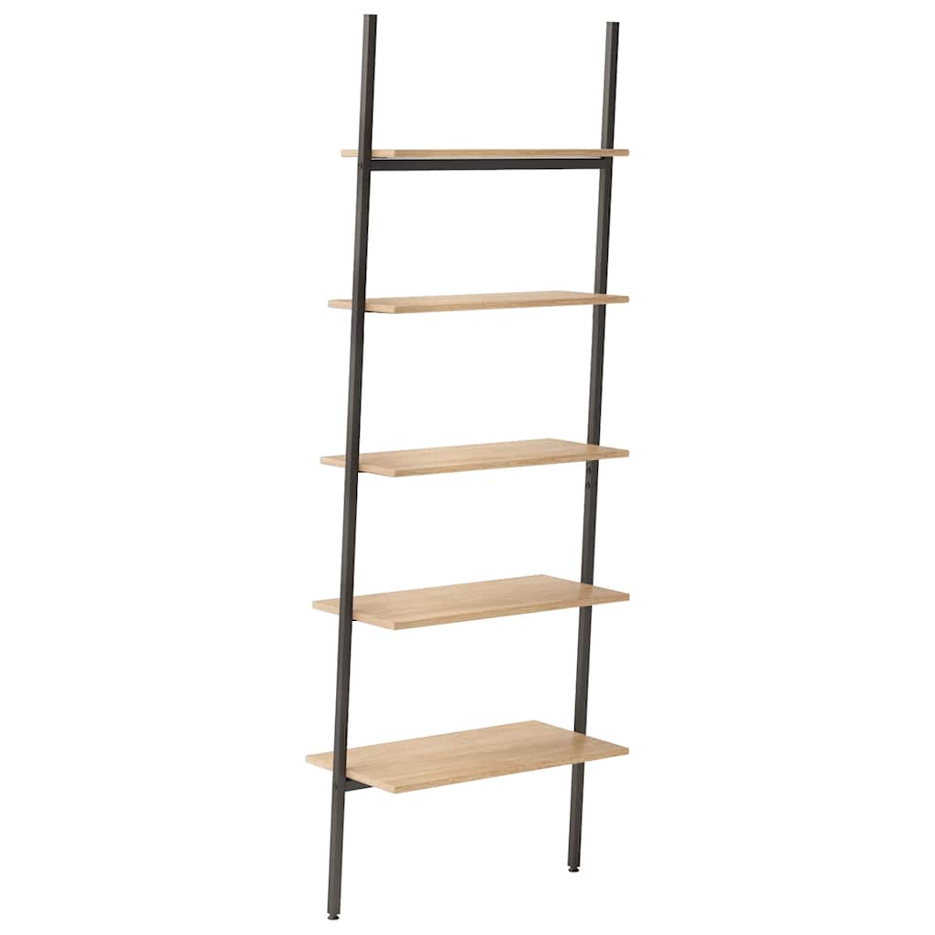 Scaffale Pendente 5 Ripiani Marrone Chiaro e Nero 64x34x185,5cm | homemem39