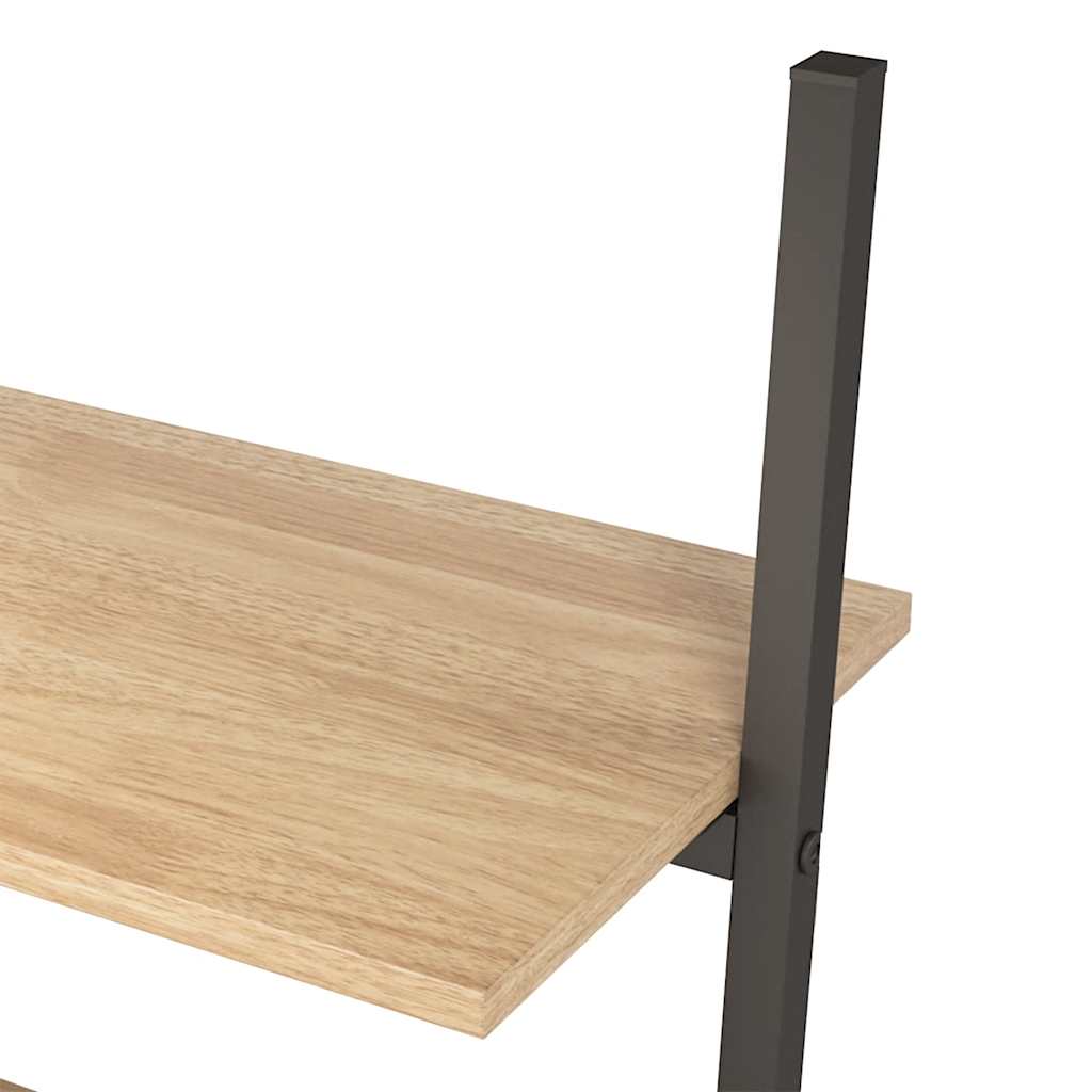 Scaffale Pendente 5 Ripiani Marrone Chiaro e Nero 64x34x185,5cm | homemem39