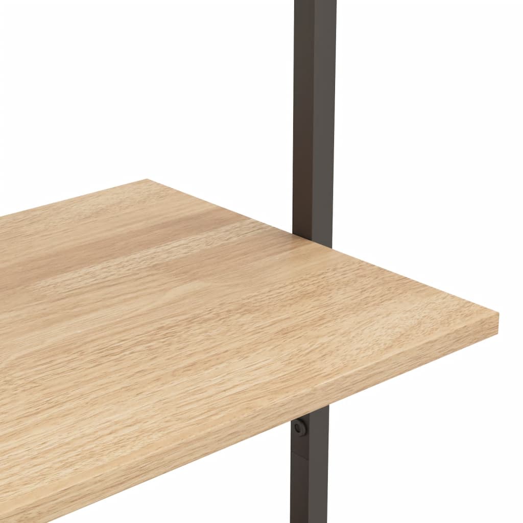 Scaffale Pendente 4 Livelli Marrone Chiaro e Nero 64x35x152,5cm | homemem39