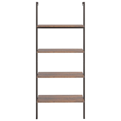 Scaffale Pendente 4 Livelli Marrone Scuro e Nero 64x35x152,5 cm | homemem39