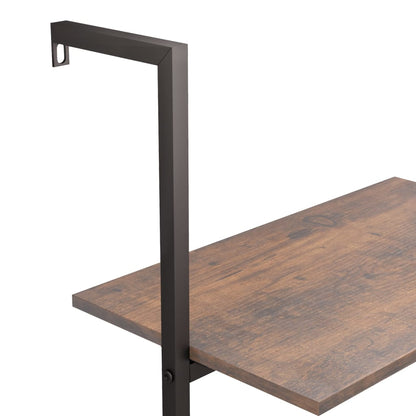 Scaffale Pendente 4 Livelli Marrone Scuro e Nero 64x35x152,5 cm | homemem39