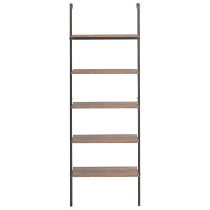 Scaffale Pendente 5 Livelli Marrone Scuro e Nero 64x35x185 cm | homemem39