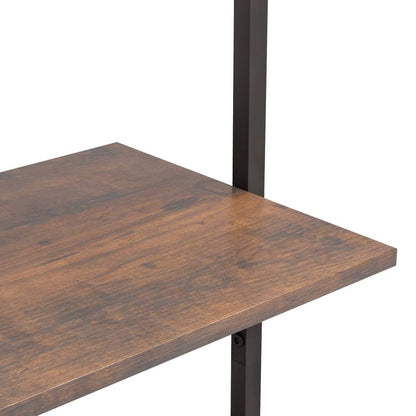 Scaffale Pendente 5 Livelli Marrone Scuro e Nero 64x35x185 cm | homemem39