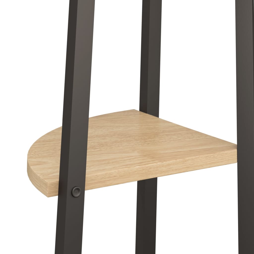 Scaffale Angolare 5 Livelli Marrone Chiaro Nero 45,5x31,5x180cm | homemem39