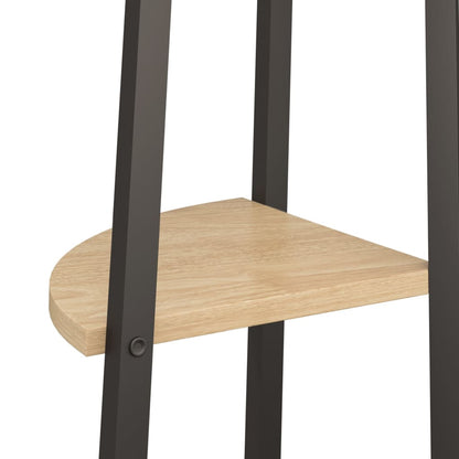 Scaffale Angolare 5 Livelli Marrone Chiaro Nero 45,5x31,5x180cm | homemem39