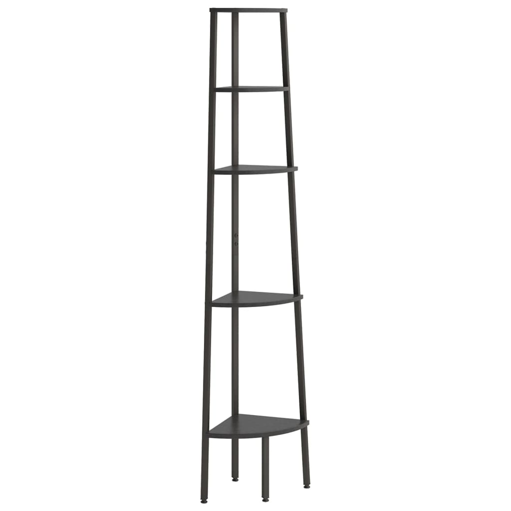 Scaffale Angolare a 5 Livelli Nero 45,5x31,5x180 cm | homemem39