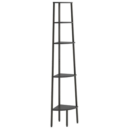 Scaffale Angolare a 5 Livelli Nero 45,5x31,5x180 cm | homemem39