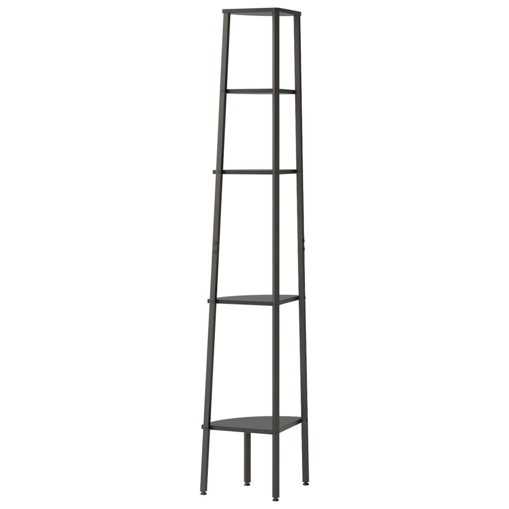 Scaffale Angolare a 5 Livelli Nero 45,5x31,5x180 cm | homemem39