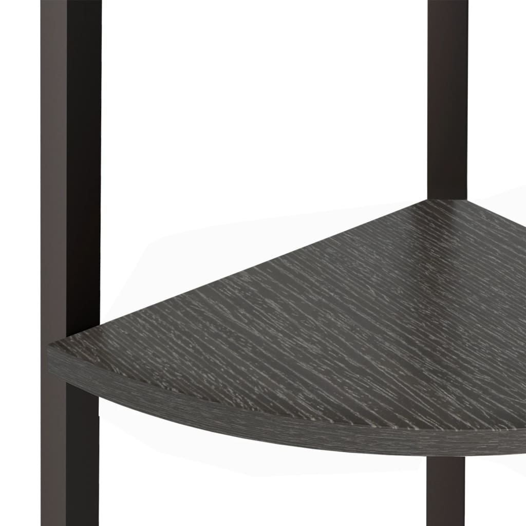 Scaffale Angolare a 5 Livelli Nero 45,5x31,5x180 cm | homemem39