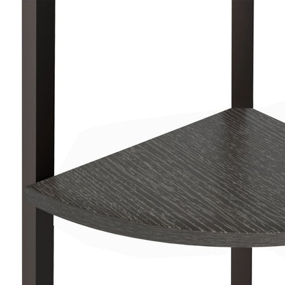 Scaffale Angolare a 5 Livelli Nero 45,5x31,5x180 cm | homemem39