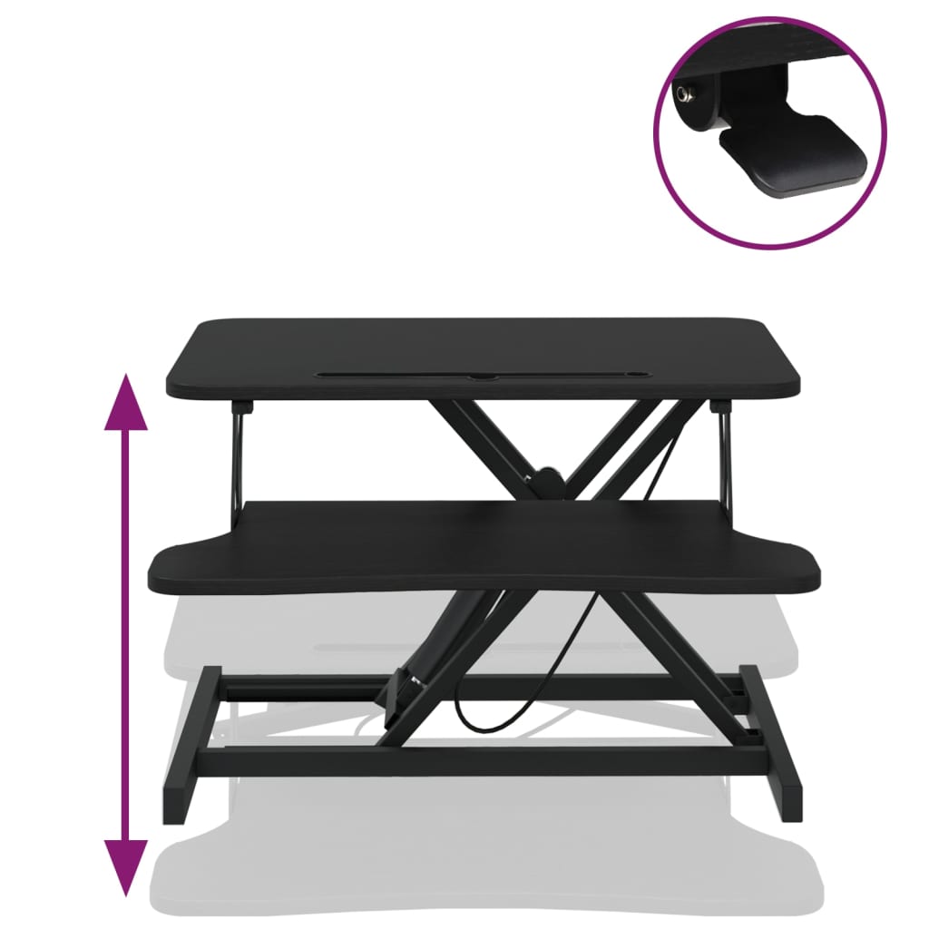 Banco da Lavoro Regolabile 60x40x(13-41,5)cm in Acciaio e Legno