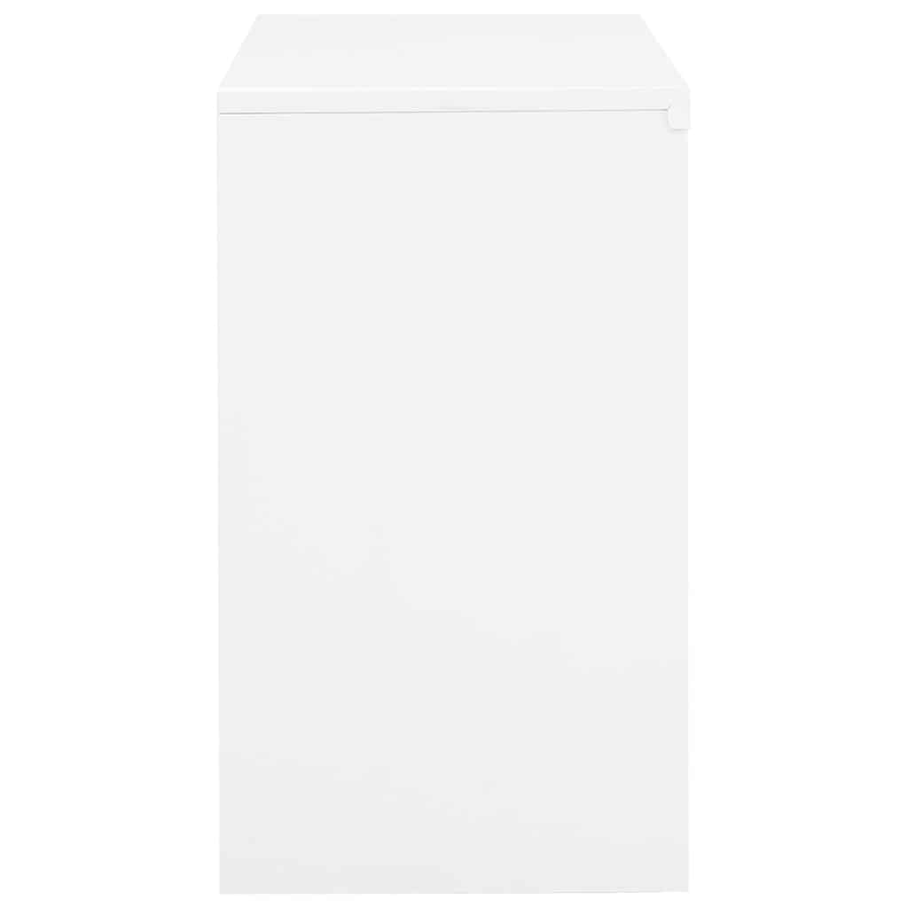 Armadio per Ufficio Bianco 90x40x70 cm in Acciaio | homemem39
