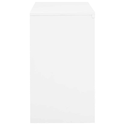 Armadio per Ufficio Bianco 90x40x70 cm in Acciaio | homemem39
