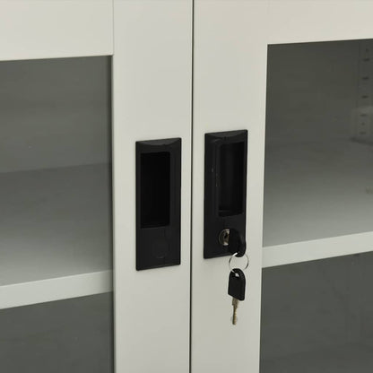 Armadio per Ufficio Grigio Chiaro 90x40x70 cm in Acciaio | homemem39