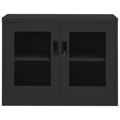 Armadio per Ufficio Antracite 90x40x70 cm in Acciaio | homemem39