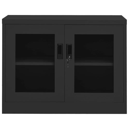 Armadio per Ufficio Antracite 90x40x70 cm in Acciaio | homemem39